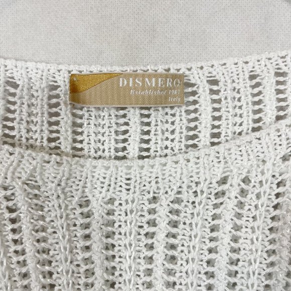 Dismero Made in Italy Open Knit Pullover Sweater Metallic Color Block Size Small - Picture 4 of 8